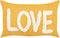 LOVE - Sierkussen set van 2 - Geel - Katoen