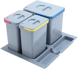 Teka Eco Easy 60 - Afvalscheidingssysteem 3 containers - Grijs