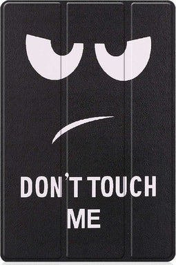 iMoshion Tablet Hoes Geschikt voor Nokia T10 - iMoshion Design Trifold Bookcase - Zwart /Don't touch