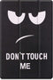 iMoshion Tablet Hoes Geschikt voor Nokia T10 - iMoshion Design Trifold Bookcase - Zwart /Don't touch