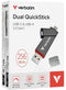 Verbatim Dual QuickStick - USB-stick 256GB - USB-C 3.2 Gen 1 en USB-A 3.2 Gen 1 - Grijs