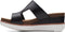 Clarks Lizby Ease - Plateau sandalen - Blokhak met klittenbandsluiting - Black Leather - Maat 41