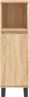 vidaXL - Badkamerkast - 30x30x100 - cm - bewerkt - hout - sonoma - eikenkleurig