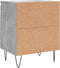 vidaXL - Nachtkastje - 40x30x50 - cm - bewerkt - hout - betongrijs