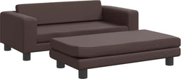 vidaXL - Hondenmand - met - verlengstuk - 100x50x30 - cm - kunstleer - bruin