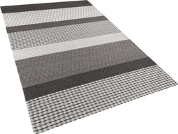 AKKAYA - Laagpolig vloerkleed - Lichtgrijs - 140 x 200 cm - Wol