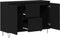 vidaXL - Dressoir - Zwart - Eiken - 101,5x35x70 - cm - Bewerkt - Hout