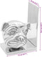 vidaXL - Boekensteunen - 2 - stuks - Zilver - 8x12x16,5 - cm - Aluminium - Hond