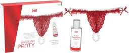 Red Brazilian Panty and Strawberry Slide Gel 50 ml