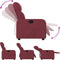 Fauteuil verstelbaar stof wijnrood