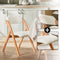 SoBuy FST92-Wx2 - Klapstoel Set van 2 - Opvouwbaar met Zitkussen - Wit (2 stuks)