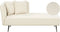 RIOM - Chaise longue - Wit - Linkszijdig - Bouclé