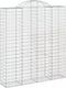 vidaXL - Schanskorven - 5 - st - gewelfd - 200x50x220/240 - cm - ijzer