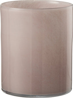 J-Line windlicht Jade - glas - roze - large