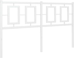 vidaXL - Hoofdbord - 135 - cm - metaal - wit