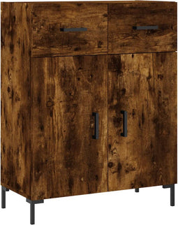 vidaXL - Dressoir - 69,5x34x90 - cm - bewerkt - hout - gerookt - eikenkleurig