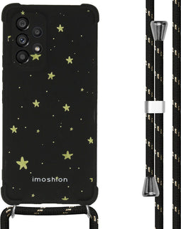 iMoshion Hoesje Geschikt voor Samsung Galaxy A53 Hoesje Met Koord - iMoshion Design Hoesje met Koord - Goud / Stars Gold