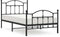 vidaXL - Bedframe - met - hoofd- - en - voeteneinde - metaal - zwart - 100x190 - cm