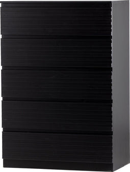 WOOOD Jente Ladekast 5 Lades - Grenen - Zwart - 119,4x83x45.8
