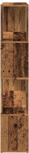 vidaXL - Boekenkast - / - kamerscherm - 100x24x124,5 - cm - oud - houtkleurig