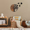 Woondecoratie - Decoratief Houten Wandaccessoire - Zwart Walnoot - Afmetingen 92x3x71cm