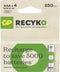 GP ReCyko Rechargeable AAA batterijen - Oplaadbare batterijen AAA - (650mAh) - 4 stuks