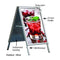 Klika - Stoepbord 59x84 cm Din A1 -klik verstek - 2 stuks
