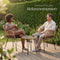 tectake® Molfetta - Tuinset - 3-delige Wicker Zitgroep - 2 Personen - Weerbestendig - Naturel (2 stuks)