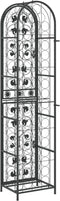 vidaXL - Wijnrek - voor - 73 - flessen - 45x36x200 - cm - smeedijzer - zwart