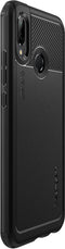Huawei P20 Lite (2018) Hoesje - Spigen - Marked Armor Serie - TPU Backcover - Zwart - Hoesje Geschikt Voor Huawei P20 Lite (2018)