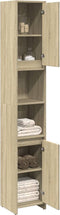 vidaXL - Badkamerkast - 30x30x183,5 - cm - spaanplaat - sonoma - eikenkleurig