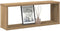 vidaXL - Wandschappen - kubus - 2 - st - 60x15x23 - cm - hout - artisanaal - eiken