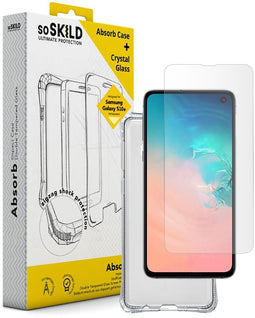 SoSkild SOSGECTEM0028 - Absorb Impact Case en Edge to Edge Tempered Glass - Schokbestendig - Transparant