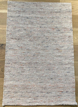 Perledo 16 Vloerkleed - 250x350 - Rechthoek - Laagpolig,Structuur Tapijt - Landelijk - Grijs, Roze