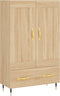 vidaXL - Hoge - kast - 69,5x31x115 - cm - bewerkt - hout - sonoma - eikenkleurig
