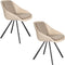 Dutchbone Wakefield - Eetkamerstoelen - Comfortabele kuip met afneembare kussens - Beige (set van 2)