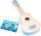 New Classic Toys® Houten Speelgoedgitaar - Inclusief Draagriem en Muziekboekje - Blauw/Naturel