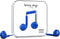 Happy Plugs Earbud Plus - In-ear oordopjes met microfoon - Cobalt