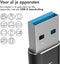 iMoshion Adapter - 2-pack USB A (Male) naar USB-C (Female) Adapter / Converter - USB 3.1 - 5 GBps - USB A naar USB C Hub