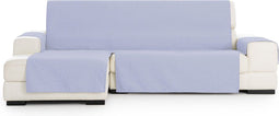 Hoes voor chaise longue met korte armleuning links Eysa SILVER Blauw 100 x 110 x 240 cm