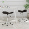 vidaXL - Eetkamerstoelen - draaibaar - 2 - st - kunstleer - zwart