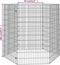 vidaXL - Dierenverblijf - 6 - panelen - 54x100 - cm - gegalvaniseerd - ijzer