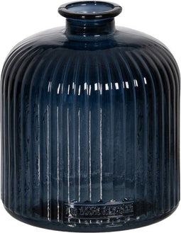 Vaas Blauw Gerecycled glas 15 x 15 x 18 cm