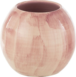 J-Line bloempot Handgeschilderd - keramiek - roze - small - Ø 19 cm