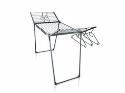 Leifheit Pegasus 200 Solid - Droogrek 20 m drooglengte - Inclusief 2 houders en 5 kledinghangers - Zwart