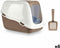 Kattenbak Wit Beige Plastic 39,7 x 57 x 39 cm (6 Stuks)