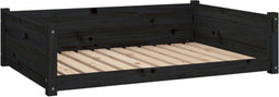 vidaXL - Hondenmand - 105,5x75,5x28 - cm - massief - grenenhout - zwart