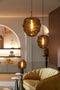 Light & Living Hanglamp Misty - Bruin - 30x30x37cm - Modern - Hanglampen Eetkamer, Slaapkamer, Woonkamer