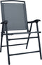 vidaXL - Tuinstoelen - inklapbaar - 2 - st - textileen - zwart