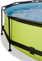 EXIT Lime zwembad ø360x76cm met filterpomp en overkapping en schaduwdoek - groen